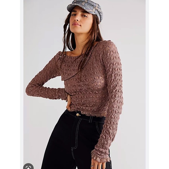 Free People Add To Cart Top in Neutral. Size Small. NWOT. - Picture 2 of 4